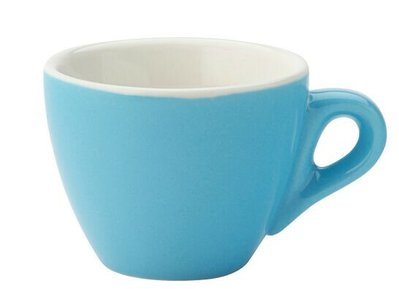 Чашка для еспресо блакитна, 80 мл, 65х52 мм, матеріал Кераміка Utopia CT8108 фото