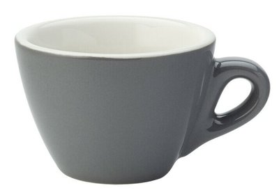 Чашка для флетвайт сіра, 160 мл, 86х62 мм, матеріал Кераміка Utopia CT8097 фото
