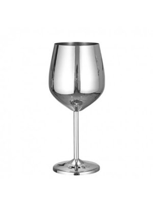 Келих для вина металевий, сріблястого кольору 500 мл, BarTrigger smb085 фото