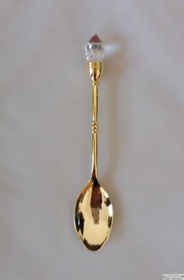 Ложка декоративна, золотого кольору з кристалом, 11 см BarTrigger afc065 фото