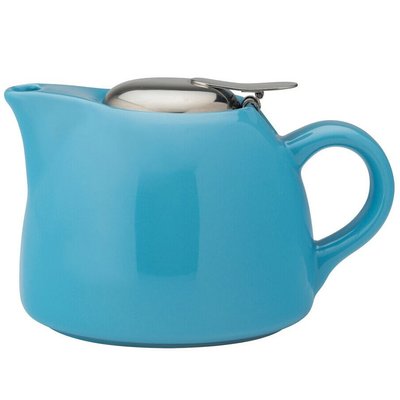 Чайник блакитний, зі з'ємним металевим ситечком, 450 мл,145 x 90 мм, Кераміка Utopia СТ9017 фото