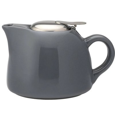 Чайник серый, со съемным металлическим ситечком, 450 мл,145 x 90 мм, Керамика Utopia СТ9018 фото