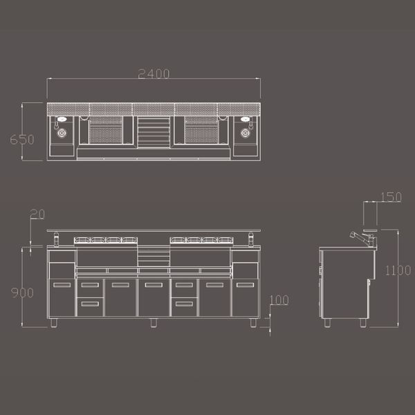 Коктейльна станція на два робочі місця бармена IMBIBE DUO PRO CS_CL.2_V3.24 фото