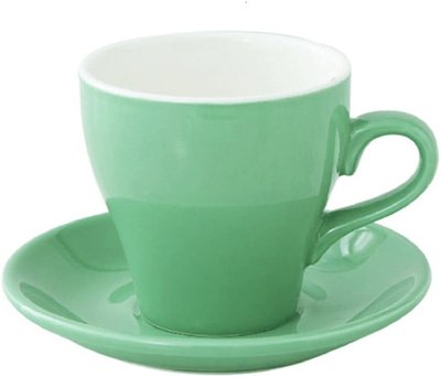 Чашка та блюдце для еспресо, набір, 80 мл, темно-зеленого кольору YX1553DG фото