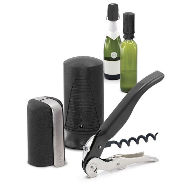 Подарунковий набір для вина 3 предмета,Wine & Champ. Starter Set, чорного кольору, Pulltex 107-781 фото
