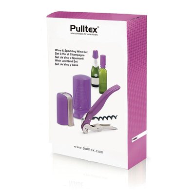 Подарунковий набір для вина 3 предмета,Wine & Champ. Starter Set, фіолетового кольору, Pulltex 107-782 фото