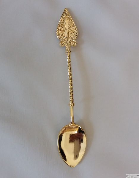 Ложка декоративная, золотистая с узором, 11 см BarTrigger afc075 фото