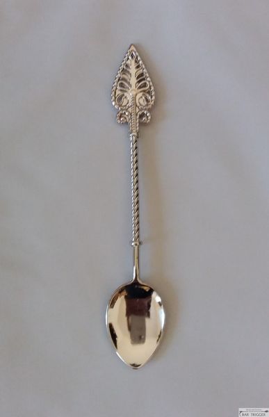 Ложка декоративная, серебристая, витая с узором, 11 см BarTrigger afc076 фото