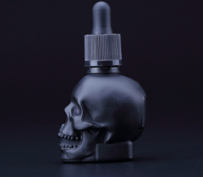 Пляшка для біттерів з піпеткою у формі черепа, матова 120 мл mgb0089 фото