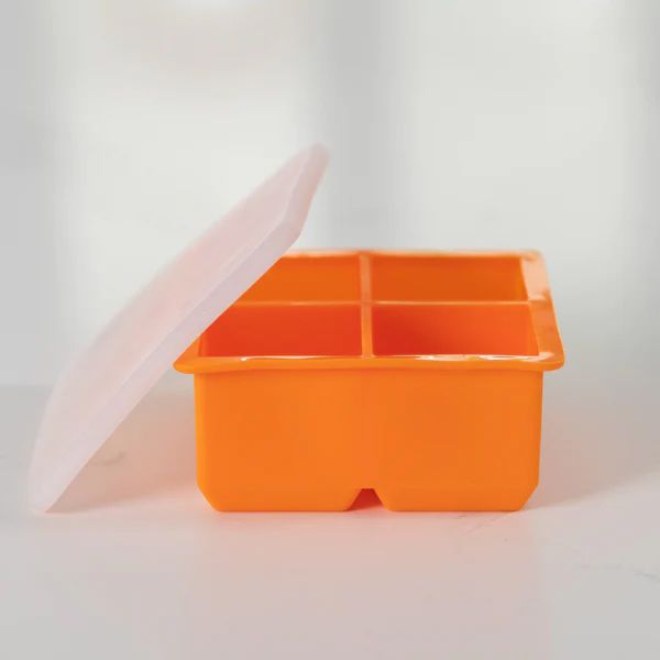 Силіконова форма для льоду помаранчева (4 кубики) BarTrigger ICMD0001 фото