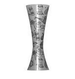 Джигер Aero, серебристого цвета с гравировкой Tiki, 25/50 мл, Urban Bar UB3546 фото