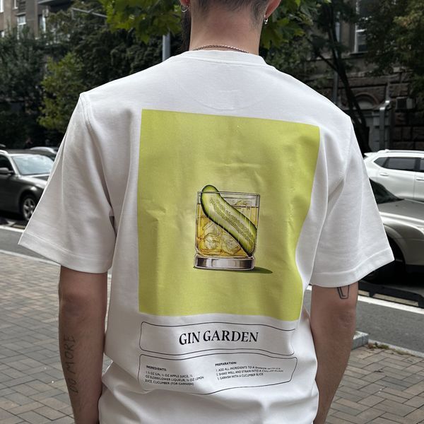Футболка Gin Garden белая, White fut016 фото