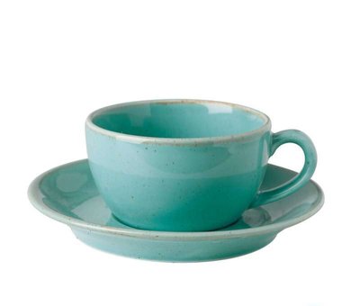 Чашка чайная 200 мл с блюдцем 120 мм в наборе, Seasons Turquoise 213-222105.T фото