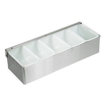 Органайзер барный стальной с 5 гастроемкостями в комплекте CDMH0004 фото