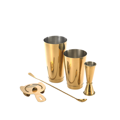 Набор для коктейля (5 предметов) золотого цвета Bartender`s Gold Set BarFly m37101GD фото