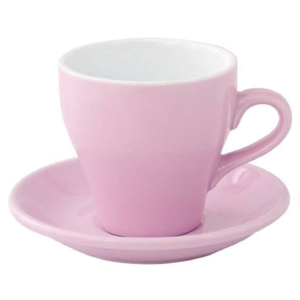 Чашка и блюдце для капучино и чая, набор, 280 мл, розового цвета YX1559P фото