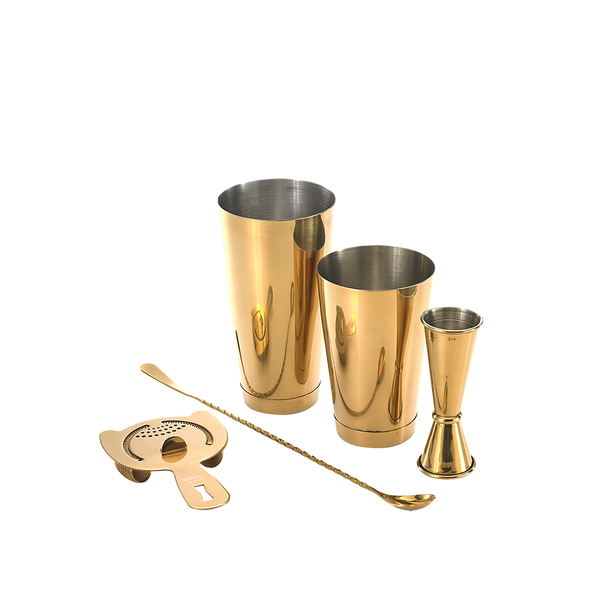 Набор для коктейля (5 предметов) золотого цвета Bartender`s Gold Set BarFly m37101GD фото