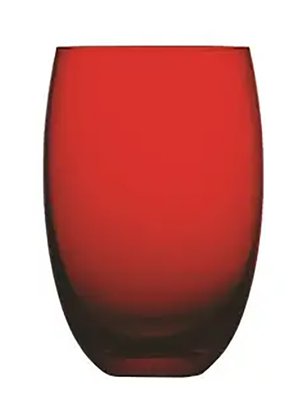 Склянка червоного кольору 400 мл "Colored O" 12925R фото