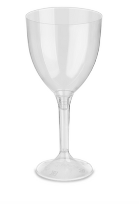 Бокал для вина/коктейля на високой ножке, стеклоподобный, одноразовый, 250 мл op018 фото