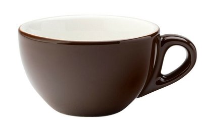 Чашка для капучіно коричнева, 180 мл, 94х55 мм, матеріал Кераміка Utopia CT8128 фото