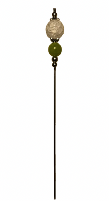 Шпажка коктейльна металева 12.5 см (бите скло з зеленою кулькою), Bar Trigger afc313 фото