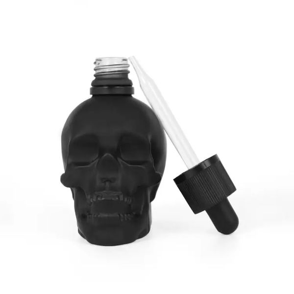 Пляшка для біттерів з піпеткою у формі черепа, матова 30 мл mgb0075 фото
