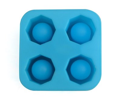 Силиконовая форма для льда синяя шот (4) 10*10*5,5 см BarTrigger ice003 фото