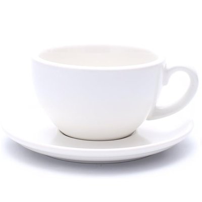 Чашка и блюдце для латте и чая, набор, 300 мл, белого цвета YX1501W фото