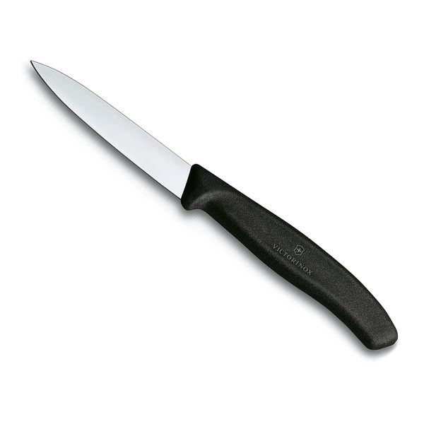 Нож маленький барный Victorinox лезвие 8 см, черный mps144 фото