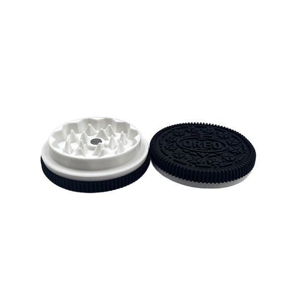 Подрібнювач для спецій з магнітом "OREO" 6 см, чорно-білий stik003 фото