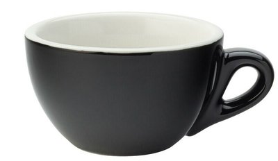 Чашка для капучіно чорна, 180 мл, 94х55 мм, матеріал Кераміка Utopia CT8095 фото