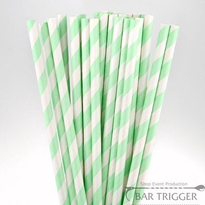Бумажные трубочки витые, зеленые 25 шт BarTrigger afc040 фото