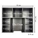 Барный органайзер черный 32*26.7*9 см, 8 секций, BarTrigger ot119 фото 2