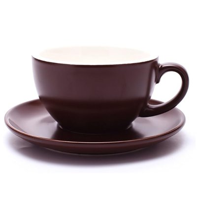Чашка и блюдце для эспрессо, набор, 90 мл, коричнево-матового цвета YX1531MBR фото