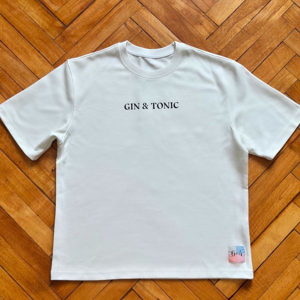 Футболка Gin Tonic белая, White fut017 фото