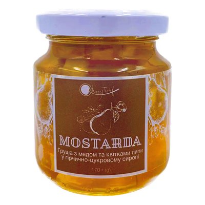 Соус Мостарда Груша-мед-липа в горчично-сахарном сиропе 170г sub020 фото
