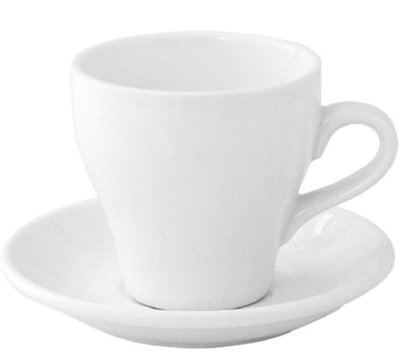 Чашка та блюдце для еспресо, набір, 80 мл, білого кольору YX1553W фото