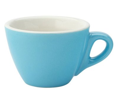 Чашка для флетвайт блакитна, 160 мл, 86х62 мм, матеріал Кераміка Utopia CT8098 фото