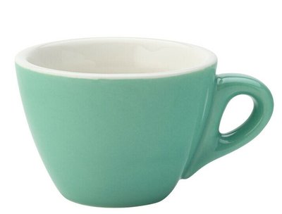 Чашка для флетвайт зелена, 160 мл, 86х62 мм, матеріал Кераміка Utopia CT8099 фото