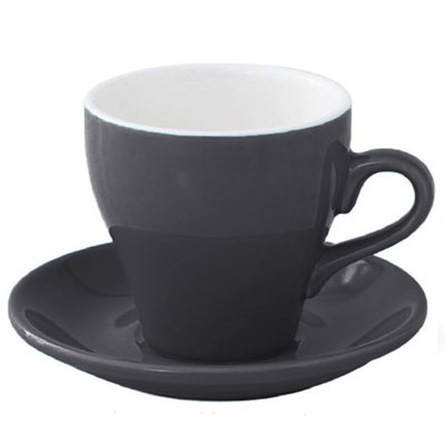 Чашка та блюдце для еспресо, набір, 80 мл, сірого кольору YX1553GREY фото