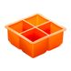 Силіконова форма для льоду помаранчева (4 кубики) BarTrigger ICMD0001 фото 2