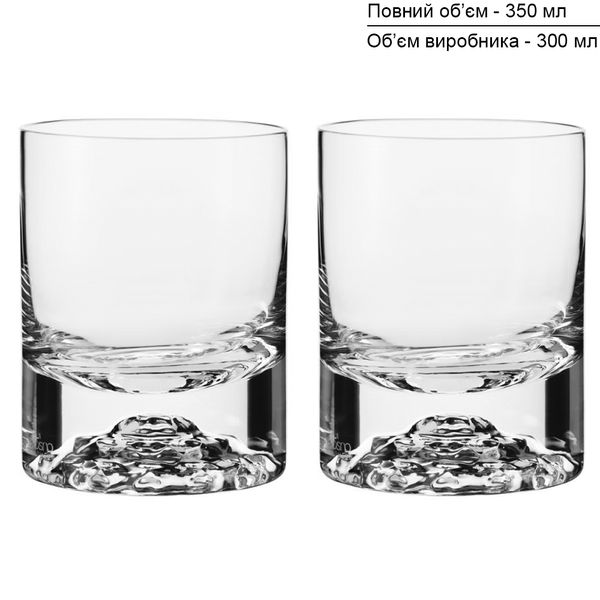 Набір склянок для віскі х2, 300 мл (реальний об'єм 350 мл), Perfect Serve (handmade) 5900345914763 фото