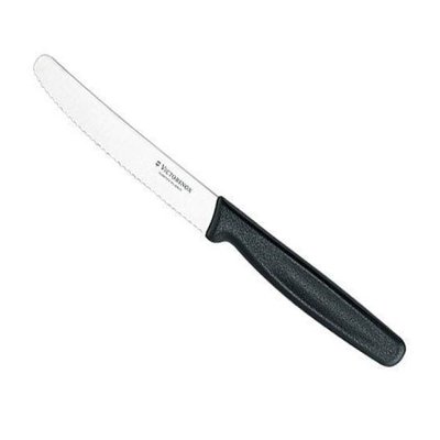 Кухонный нож Victorinox Tomato Sausage лезвие 11 см волнистое с черн.ручкой Vx50833 фото