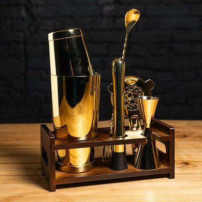 Набор для коктейля (6 предметов) золотого цвета BarTrigger a180 фото
