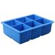 Силіконова форма для льоду синя (6 кубів) 4,8 х4, 8 cм BarTrigger ice002 фото 2