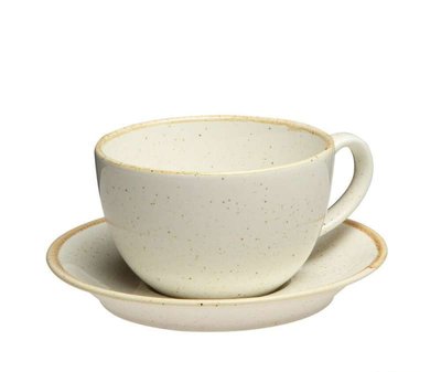 Чашка чайная 320 мл с блюдцем 160 мм в наборе, Seasons Beige 213-222134.B фото