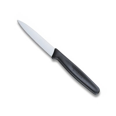 Кухонный нож Victorinox Paring лезвие 8 см волнистое с черн.ручкой Vx50633 фото